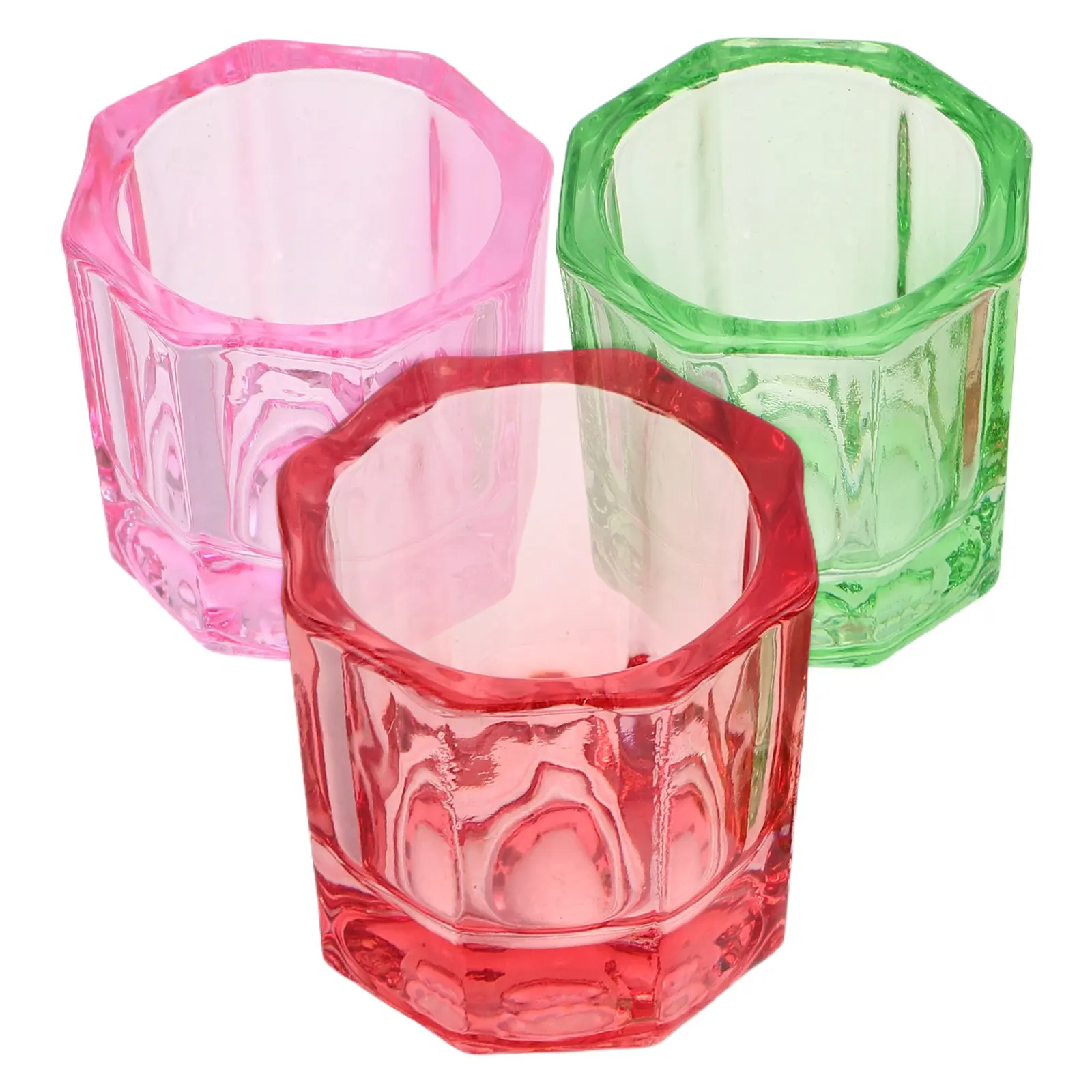 3Pcs Crystal Nail Liquid Bowls Octagonal Glass Mixing Cups for Acrylic Monomer Pigment Blending Dappen Dish Nail Art Extension
3Pcs Crystal Nail Liquid Bowls Octagonal Glass Mixing Cups for Acrylic Monomer Pigment Blending Dappen Dish Nail Art Extension