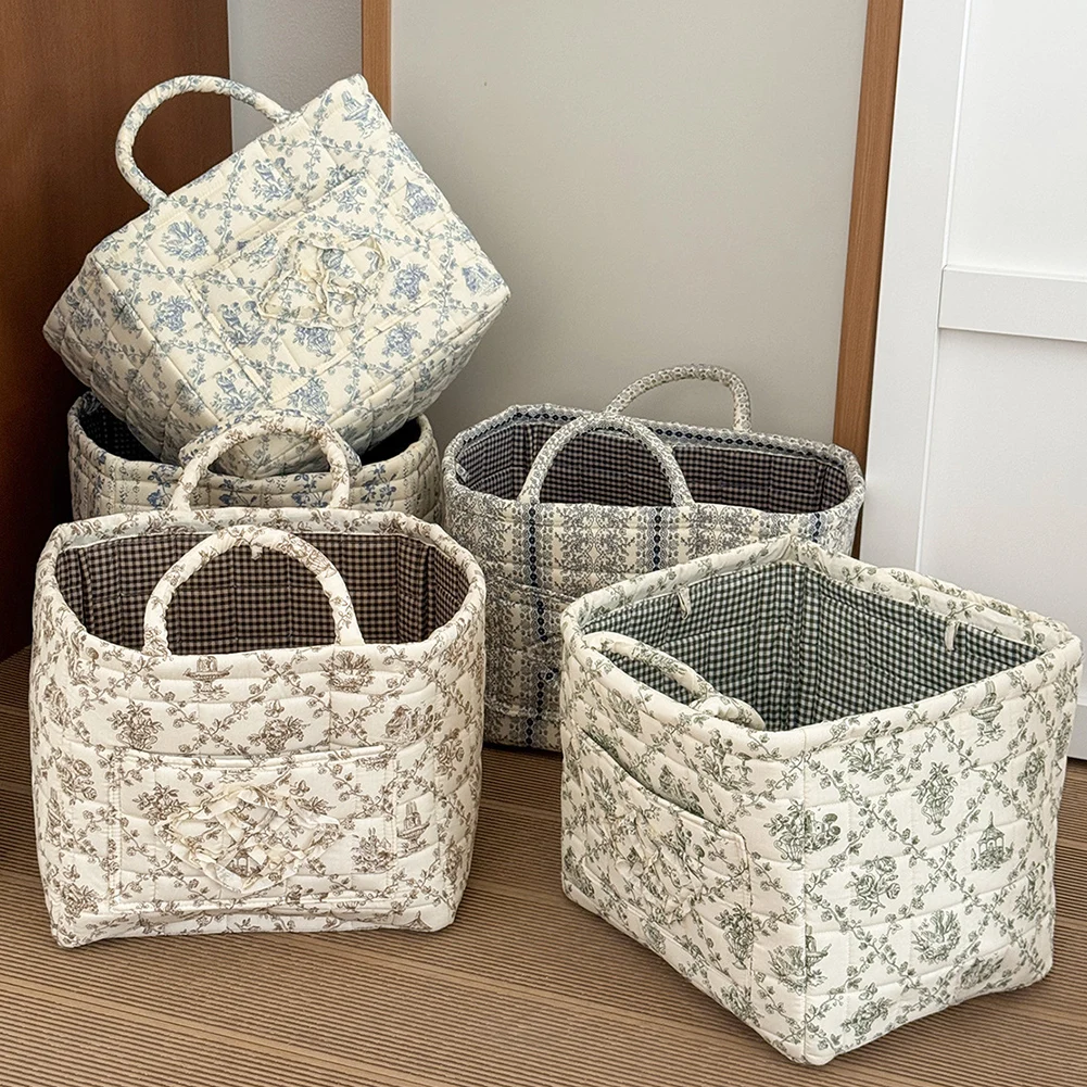 Fabric Pastoral Cloth Storage Basket with Easy Carry Handles Debris Organizing Bag for Shelves Closet Laundry Home Office Decor
Fabric Pastoral Cloth Storage Basket with Easy Carry Handles Debris Organizing Bag for Shelves Closet Laundry Home Office Decor