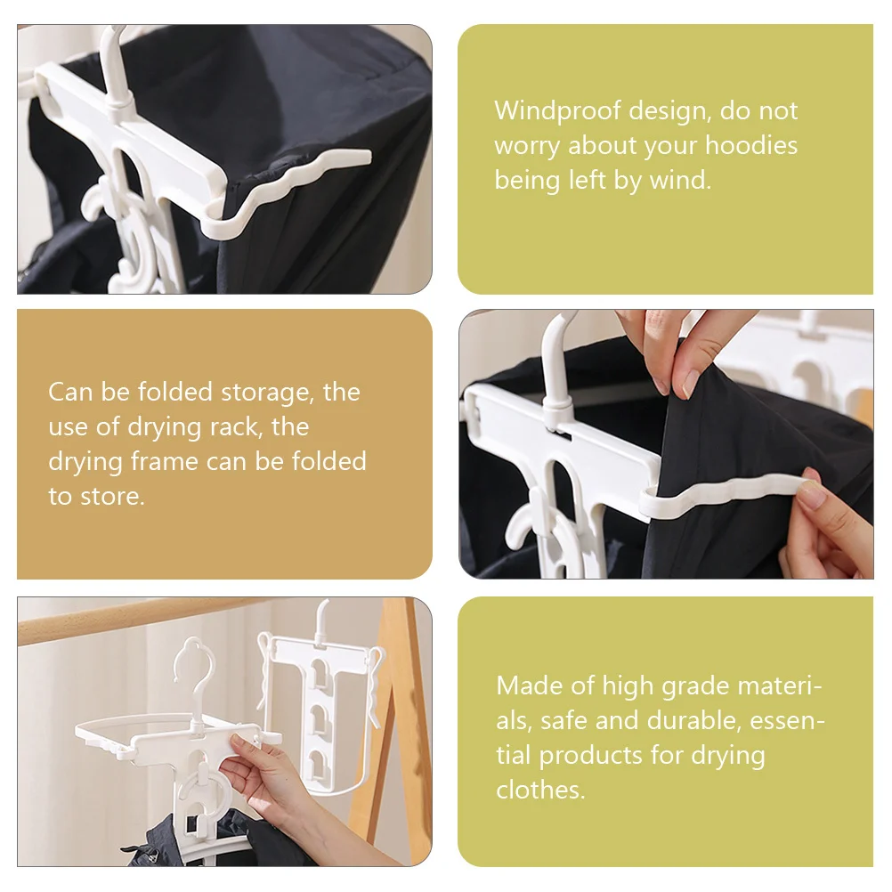 2pcs Laundry Drying Foldable Windproof Hoodie Hanger For Delicate Clothes Plastic Household Drying Rack Rotatable Clothes Rack
2pcs Laundry Drying Foldable Windproof Hoodie Hanger For Delicate Clothes Plastic Household Drying Rack Rotatable Clothes Rack