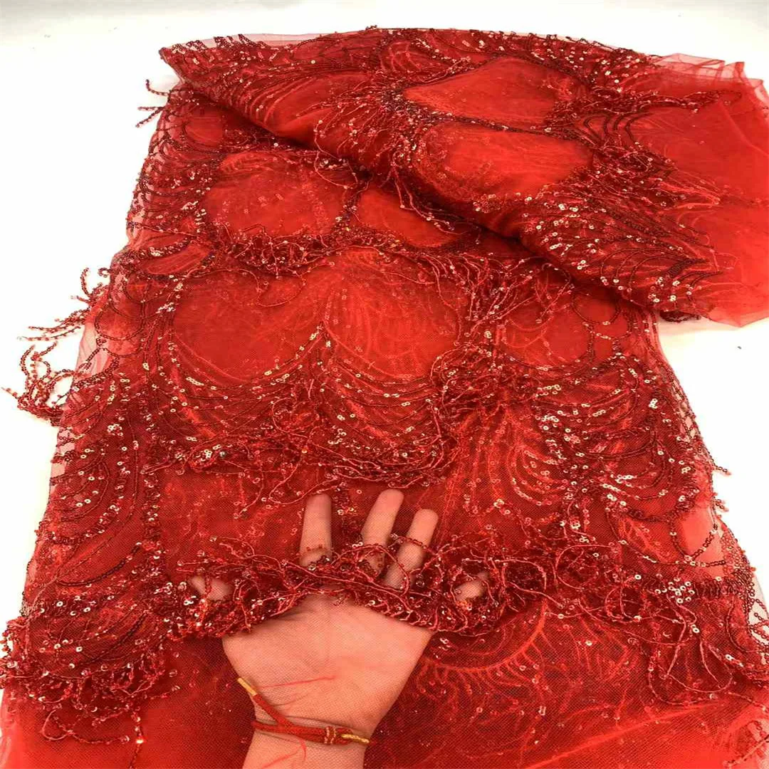 Latest 3D Tassels African Tulle Lace Fabric 2025 Embroidery Lace Beads Sequins Lace Nigerian French Lace Fabric For Bridal Dress
Latest 3D Tassels African Tulle Lace Fabric 2025 Embroidery Lace Beads Sequins Lace Nigerian French Lace Fabric For Bridal Dress