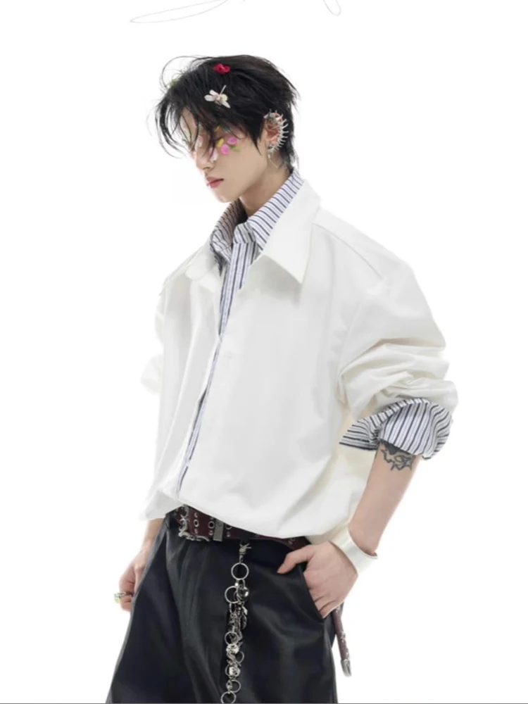Mauroicardi Spring Autumn Patchwork Color Block Shirt Men Long Sleeve Luxury Designer Fake 2 Clothes High Quality Shirts for Men
Mauroicardi Spring Autumn Patchwork Color Block Shirt Men Long Sleeve Luxury Designer Fake 2 Clothes High Quality Shirts for Men