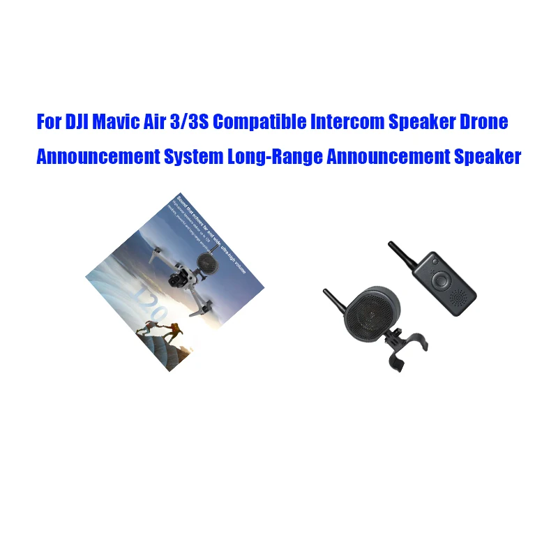 For DJI Mavic Air 3/3S Compatible Intercom Speaker Drone Announcement System Long-Range Announcement Speaker
For DJI Mavic Air 3/3S Compatible Intercom Speaker Drone Announcement System Long-Range Announcement Speaker