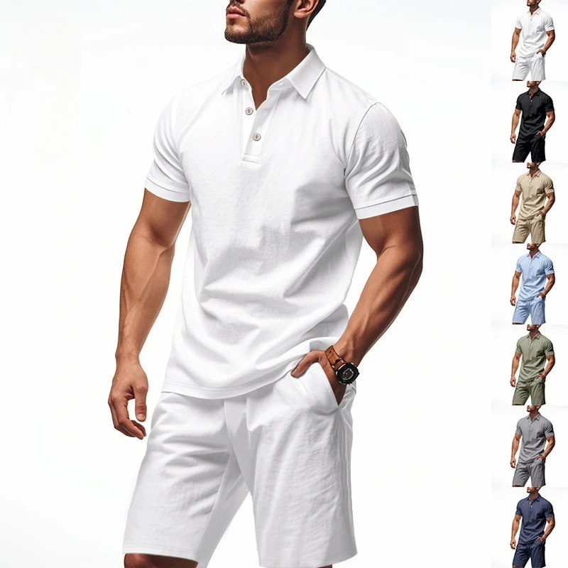 2025 Summer New Comfortable Linen Men Casual Polo Shirt Short Sleeve Beach Shorts Casual Set
2025 Summer New Comfortable Linen Men Casual Polo Shirt Short Sleeve Beach Shorts Casual Set