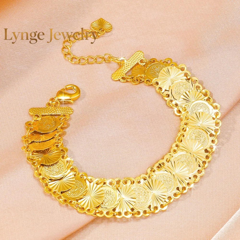 Lynge Jewelry Middle Eastern Handwear Fashion Women's 9999 24K Real Gold Dubai Bridal Jewelry Light Luxury Wedding Bracelet
Lynge Jewelry Middle Eastern Handwear Fashion Women's 9999 24K Real Gold Dubai Bridal Jewelry Light Luxury Wedding Bracelet