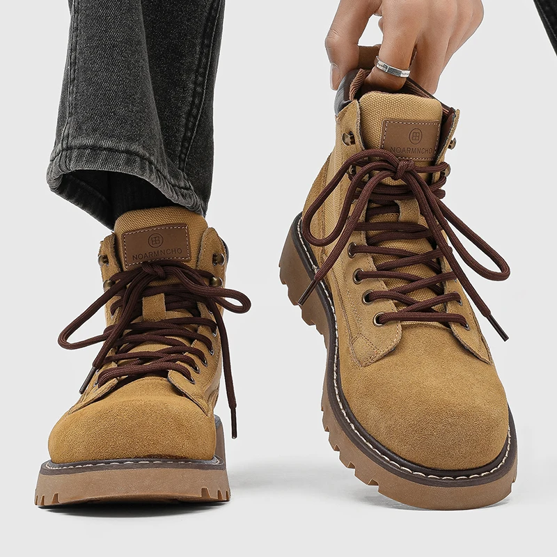 Casual Boots Men's Autumn Winter Outdoor High Help Vintage Fce mid Thi Bot Mountain oes Faionable Work Boots
Casual Boots Men's Autumn Winter Outdoor High Help Vintage Fce mid Thi Bot Mountain oes Faionable Work Boots