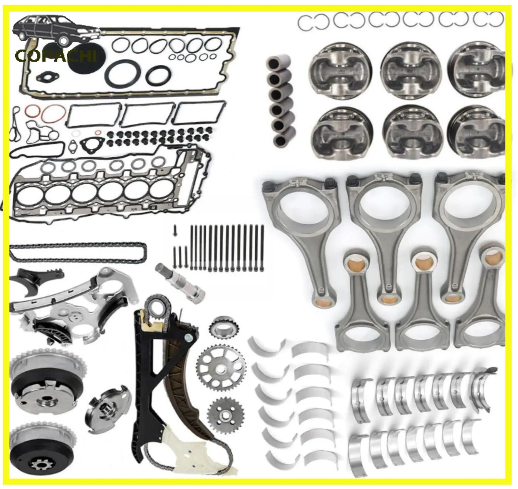 N55B30 Комплект автоматической восстановления двигателя для BMW F20 F21 F30 F10 X3 X4 X5 X6 11317545959 11317523884 11247628035 11122165470 613806000
N55B30 Комплект автоматической восстановления двигателя для BMW F20 F21 F30 F10 X3 X4 X5 X6 11317545959 11317523884 11247628035 11122165470 613806000