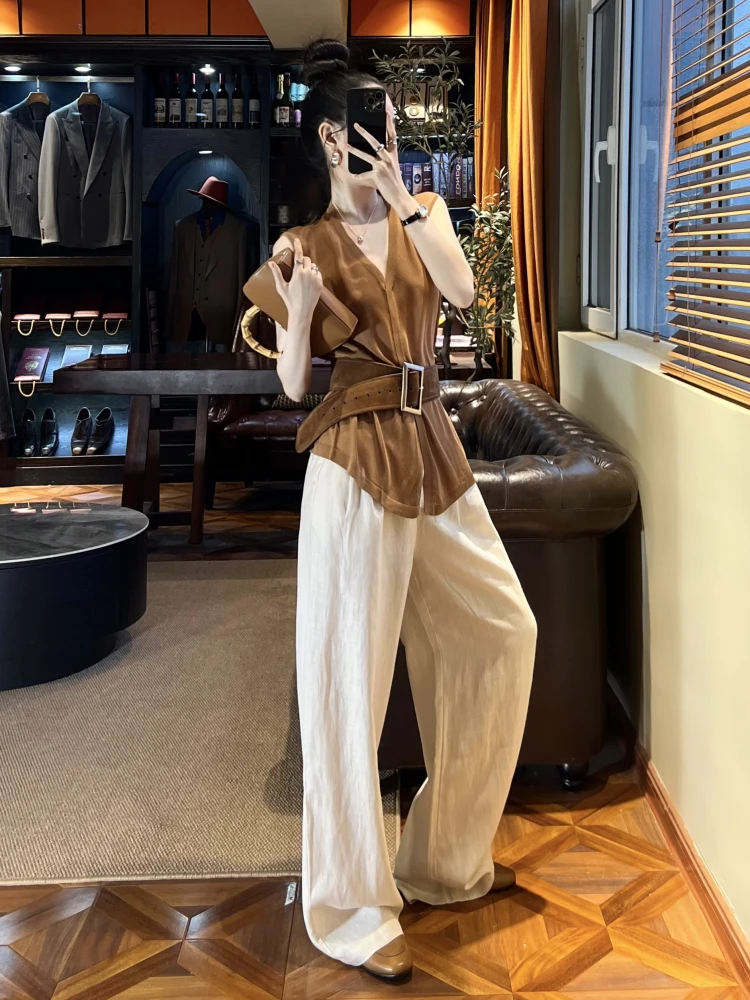 Эстетичный вязаный жилет Jiang Mat из ацетата свободного кроя с V-образным вырезом для женщин, летний сезон
Эстетичный вязаный жилет Jiang Mat из ацетата свободного кроя с V-образным вырезом для женщин, летний сезон