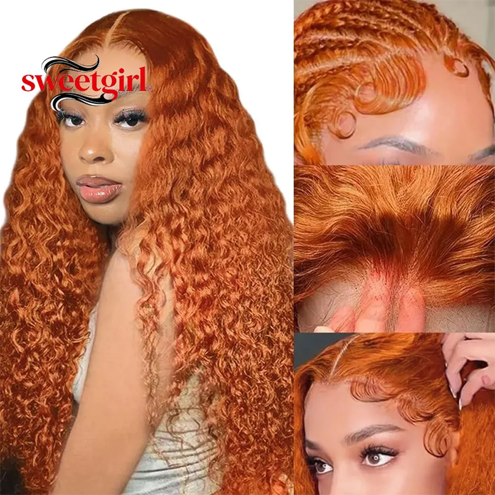 Water Wave Ginger Orange Transparent Lace Wig 13x4 Lace Front Wig #350 Colored 100% Brazilian Human Hair Deep Curly Wig
Water Wave Ginger Orange Transparent Lace Wig 13x4 Lace Front Wig #350 Colored 100% Brazilian Human Hair Deep Curly Wig