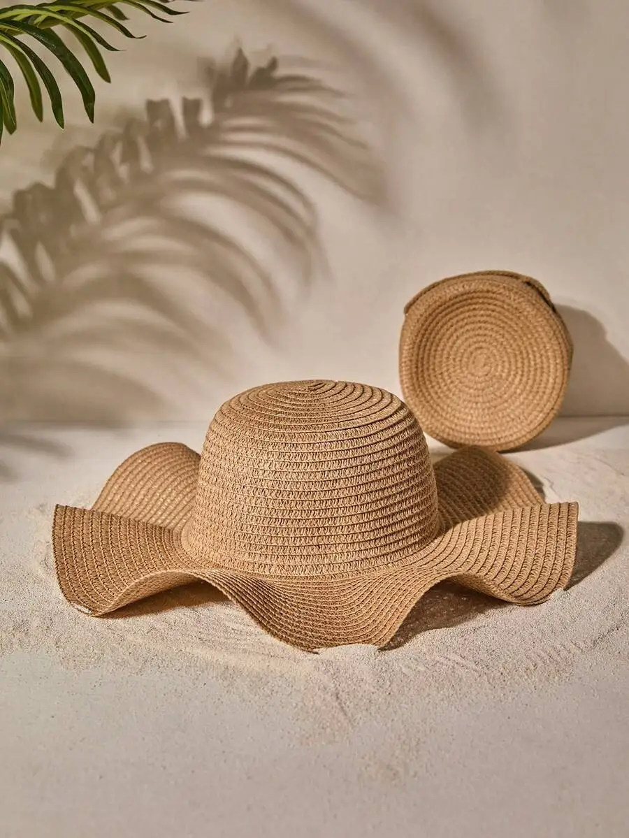 Women Large Wavy Brim Straw Hat Boho Beach Vacation Summer Sun Hat
Women Large Wavy Brim Straw Hat Boho Beach Vacation Summer Sun Hat