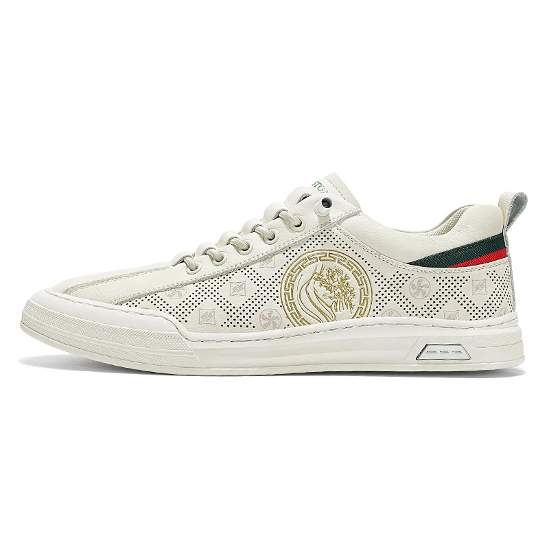 White Shoes 2025 Summer Genuine Leather Casual Shoes Trbottomyy One-Leg Versatile Sports Sneakers Thick-Soled Cut Out Men's Shoe
White Shoes 2025 Summer Genuine Leather Casual Shoes Trbottomyy One-Leg Versatile Sports Sneakers Thick-Soled Cut Out Men's Shoe