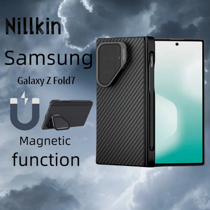 Чехол NILLKIN Magsafe из арамидного волокна для Samsung Galaxy Z Fold 7 5G, задняя крышка с магнитной зарядкой, противоударный для Samsung Fold 7 
Чехол NILLKIN Magsafe из арамидного волокна для Samsung Galaxy Z Fold 7 5G, задняя крышка с магнитной зарядкой, противоударный для Samsung Fold 7