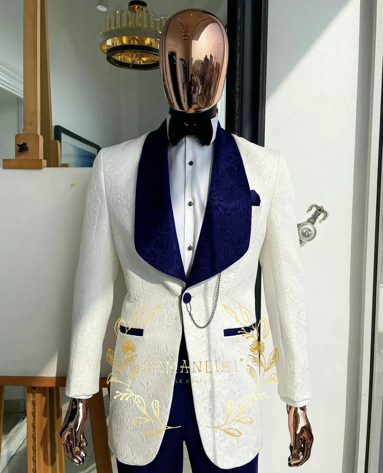 White Floral Jacket Men Suit Slim Fit Wedding Tuxedo Navy Blue Paisley Lapel Groom Party Suits Costume Homme Best Man Blazer
White Floral Jacket Men Suit Slim Fit Wedding Tuxedo Navy Blue Paisley Lapel Groom Party Suits Costume Homme Best Man Blazer