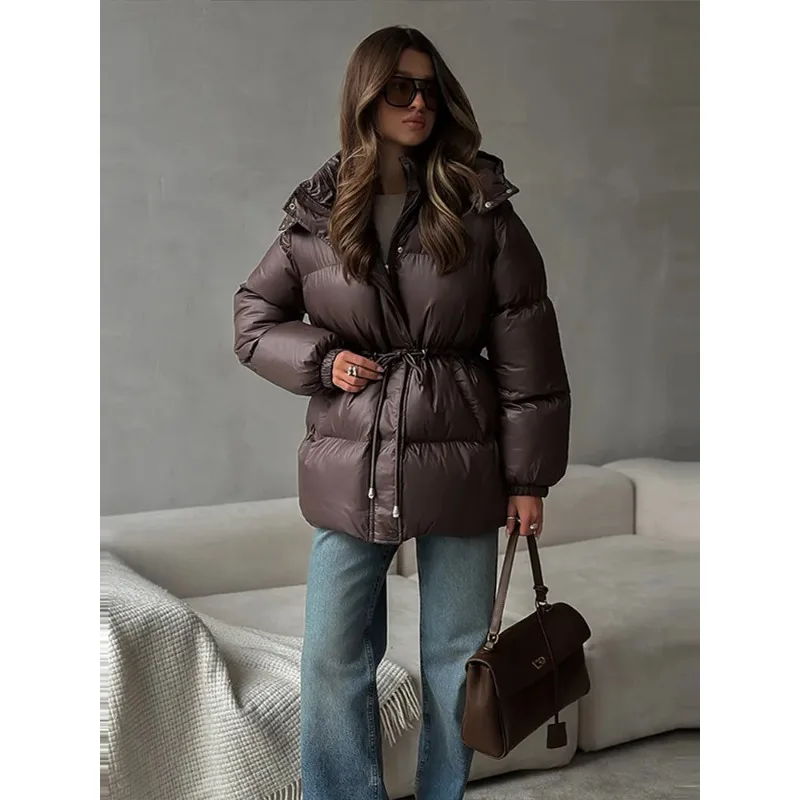 Утепленные хлопковые куртки женские с воротником-стойкой, на молнии, с длинными рукавами, со шнуровкой, со съемным капюшоном, зимние теплые модные верхние одежды
Утепленные хлопковые куртки женские с воротником-стойкой, на молнии, с длинными рукавами, со шнуровкой, со съемным капюшоном, зимние теплые модные верхние одежды