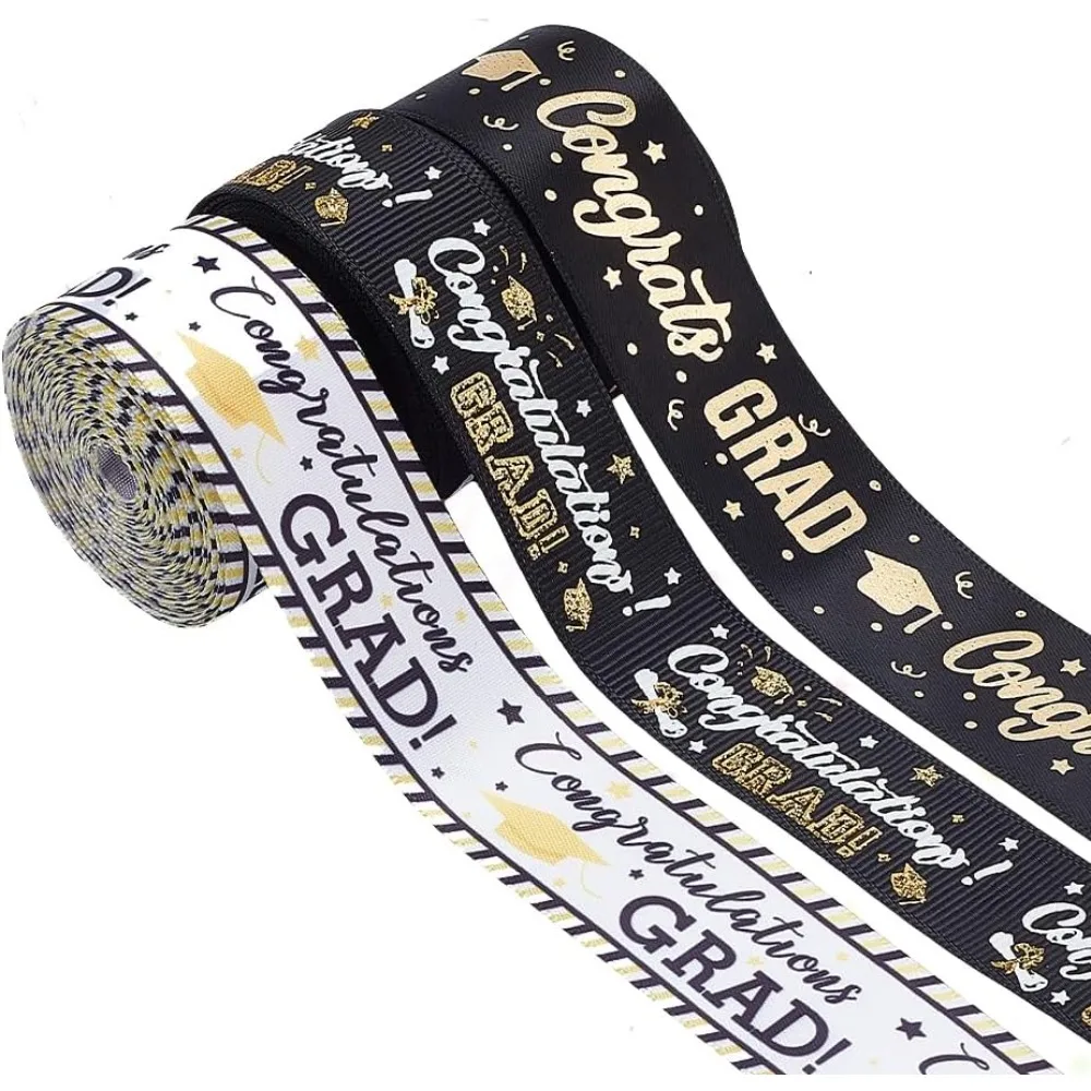 Gold Stamping Polyester Printed Ribbon for Graduation Season Mixed Color 7/8~1 inch(22~25mm)
Gold Stamping Polyester Printed Ribbon for Graduation Season Mixed Color 7/8~1 inch(22~25mm)