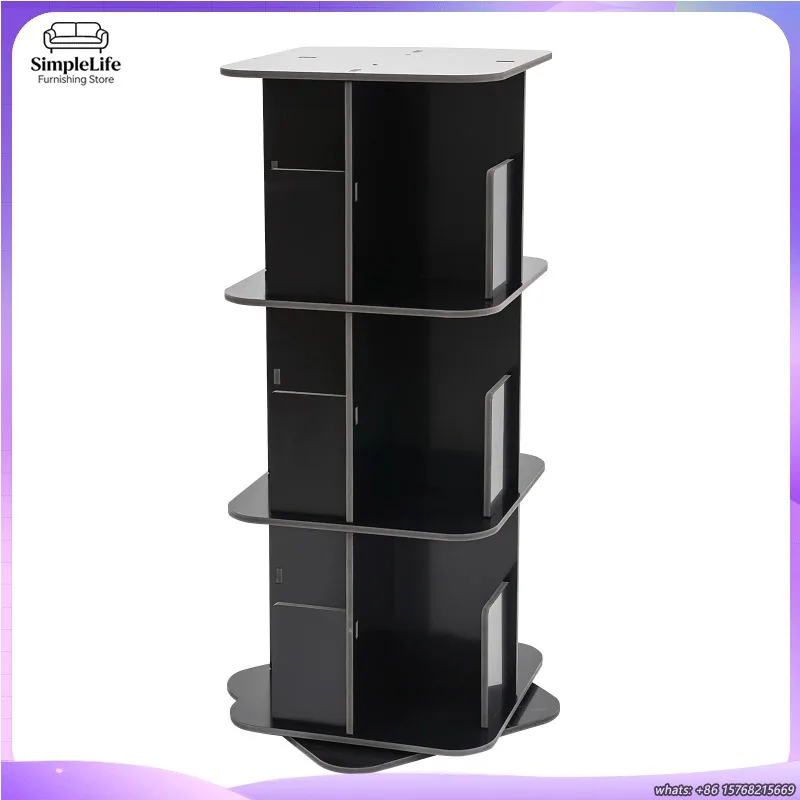 39x39x97cm Rotating Bookshelf 3 Tier 360 Degree Revolving Corner Bookcase PVC Wood Board Stackable Organizer Shelf Black
39x39x97cm Rotating Bookshelf 3 Tier 360 Degree Revolving Corner Bookcase PVC Wood Board Stackable Organizer Shelf Black