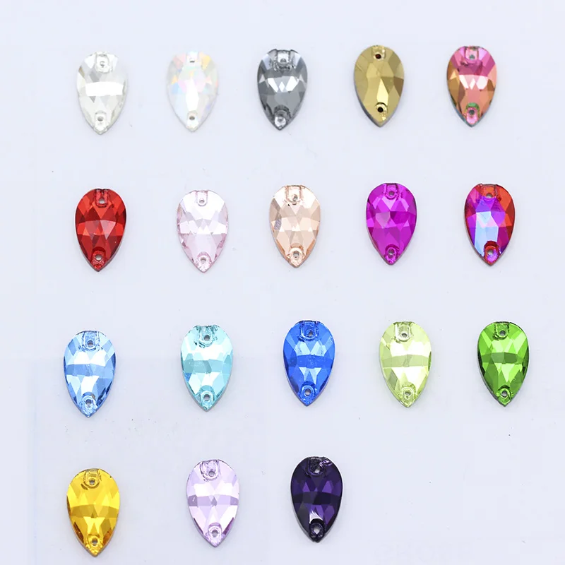 All-sizes Teardrop crystal glass fancy stones silver flatback glue on sew on rhinestones 2-Holes button For Wedding Dress making
All-sizes Teardrop crystal glass fancy stones silver flatback glue on sew on rhinestones 2-Holes button For Wedding Dress making
