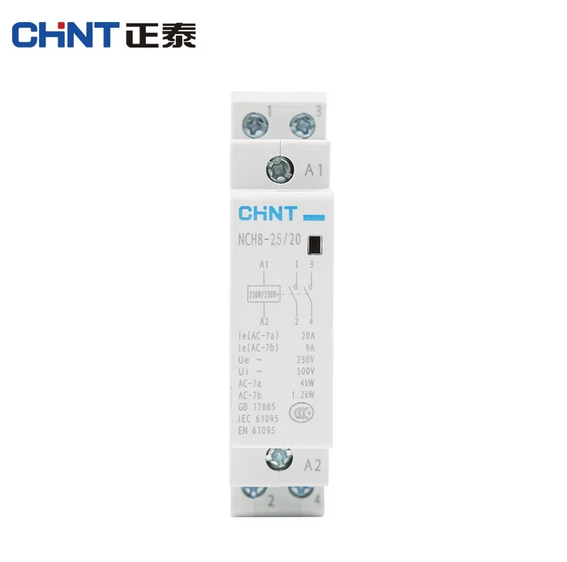 CHNT CHINT NCH8-25/20 Modular AC Household Contactor 220V 230V AC 25A 1NO 1NC 2NO 2NC
CHNT CHINT NCH8-25/20 Modular AC Household Contactor 220V 230V AC 25A 1NO 1NC 2NO 2NC