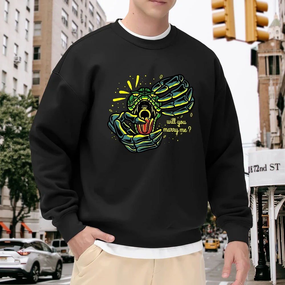 Men's Black Crew Neck Loose Sweatshirt with Fun Snake Print Pattern, Street Fashion Casual Top, Comfortable and Versatile for Everyday Wear, Simple and Stylish Design
Men's Black Crew Neck Loose Sweatshirt with Fun Snake Print Pattern, Street Fashion Casual Top, Comfortable and Versatile for Everyday Wear, Simple and Stylish Design