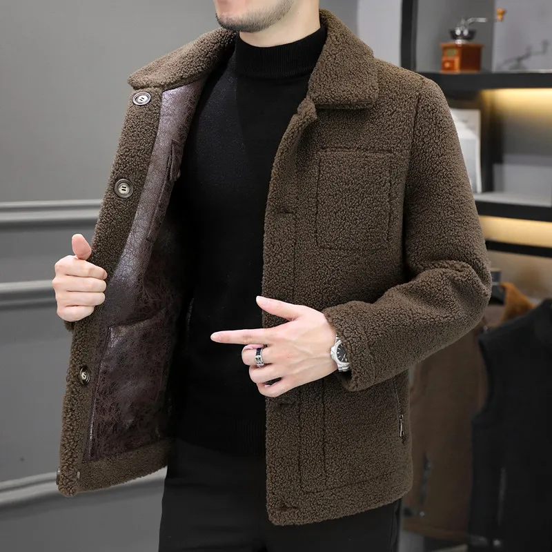 Autumn and Winter Men's Faux Fur Coat Korean Fashion Slim Clothing Brown Warm Coat Casual Male Top Thermal Jacket LOOSE A41
Autumn and Winter Men's Faux Fur Coat Korean Fashion Slim Clothing Brown Warm Coat Casual Male Top Thermal Jacket LOOSE A41
