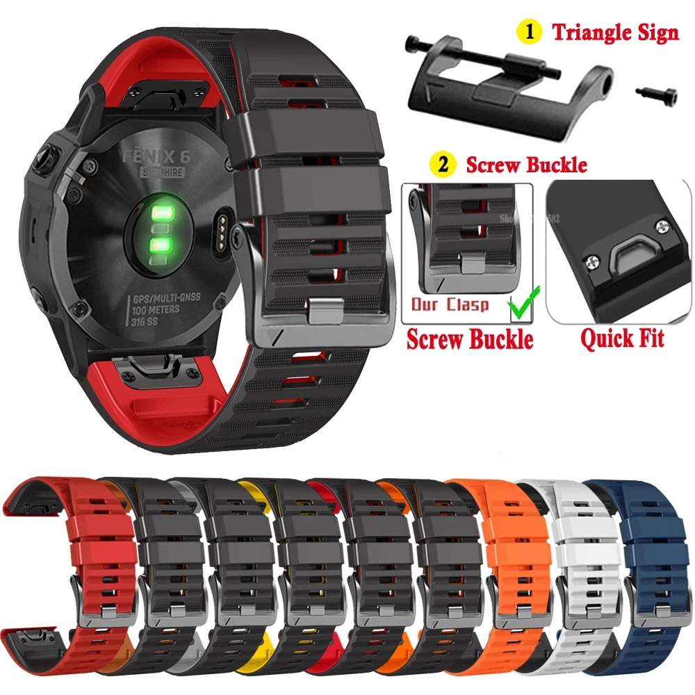 26MM 22MM Silicone Watchband Straps For Gar Min Fenix 6X 6 Pro 7X 7 Instinct Epix2 Wristband Fenix 5X 5 Plus Smartwatch Bracelet
26MM 22MM Silicone Watchband Straps For Gar Min Fenix 6X 6 Pro 7X 7 Instinct Epix2 Wristband Fenix 5X 5 Plus Smartwatch Bracelet