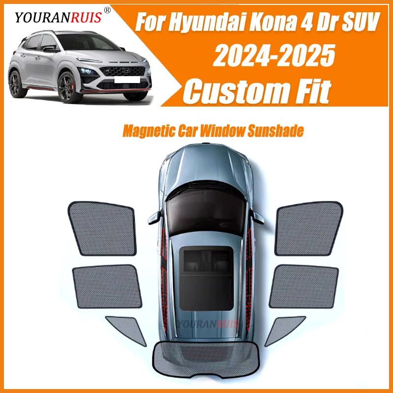 Magnetic Car Windows Sunshade Side Window blackout Mesh Sun Visor UV Protection Car Curtain For Hyundai Kona Suv 2024-2025
Magnetic Car Windows Sunshade Side Window blackout Mesh Sun Visor UV Protection Car Curtain For Hyundai Kona Suv 2024-2025