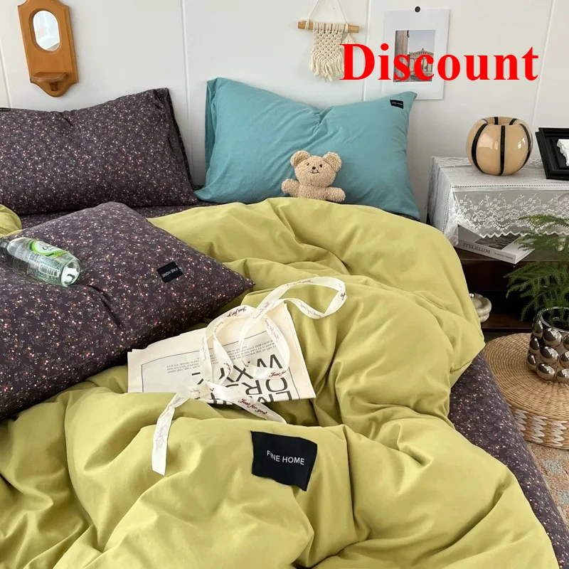 2025 new mixed and matched small floral fiber washed cotton solid color four-piece quilt cover girl heart 1.5m 1.8 sheets
2025 new mixed and matched small floral fiber washed cotton solid color four-piece quilt cover girl heart 1.5m 1.8 sheets