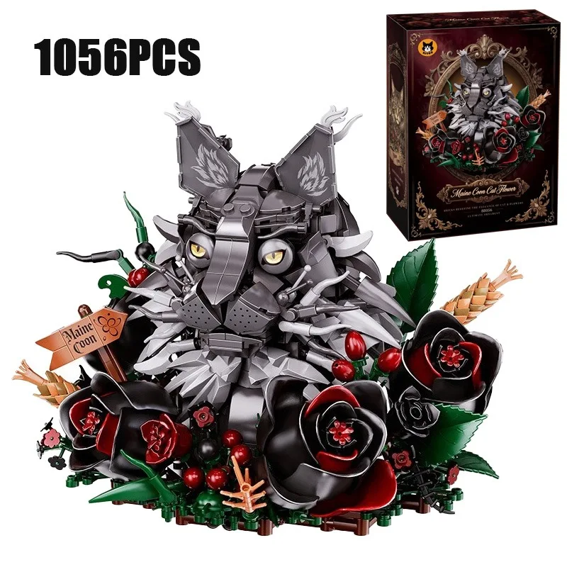 1056PCS Creative Maine Coon Cat Flower Model Building Blocks Desktop Ornament Construction Bricks Toy Good Gift for Friends
1056PCS Creative Maine Coon Cat Flower Model Building Blocks Desktop Ornament Construction Bricks Toy Good Gift for Friends