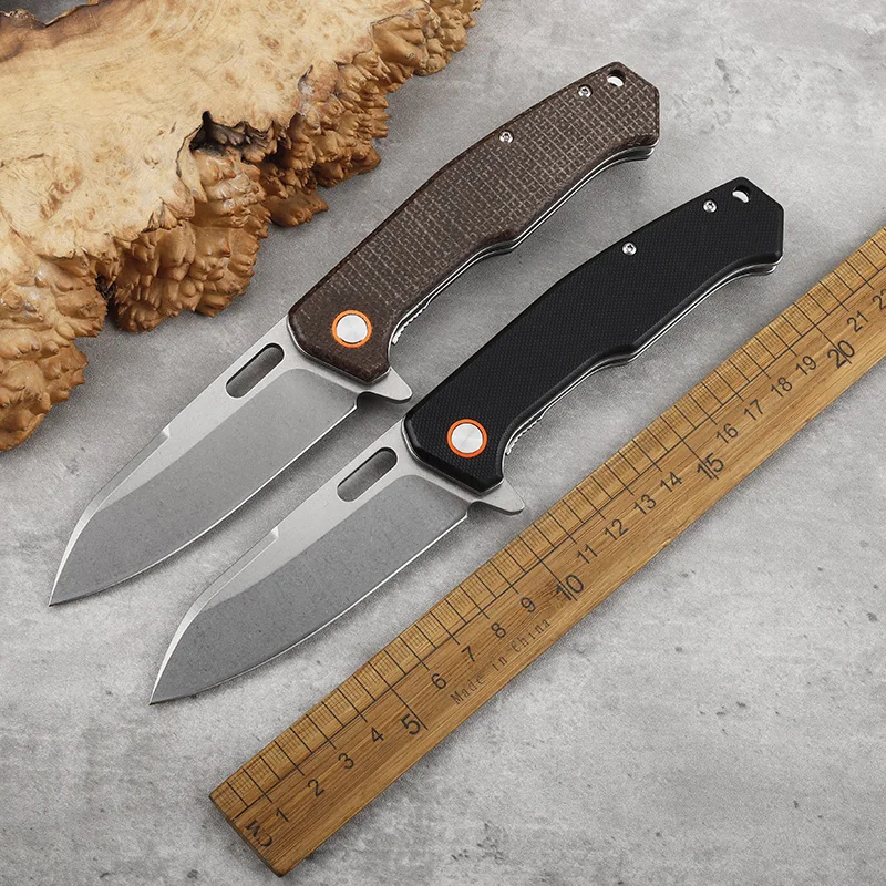 D2 Steel Flax/G10 Handle Folding Knife Outdoor Hunting Defensive Camping Survival Portable Tool Knife
D2 Steel Flax/G10 Handle Folding Knife Outdoor Hunting Defensive Camping Survival Portable Tool Knife