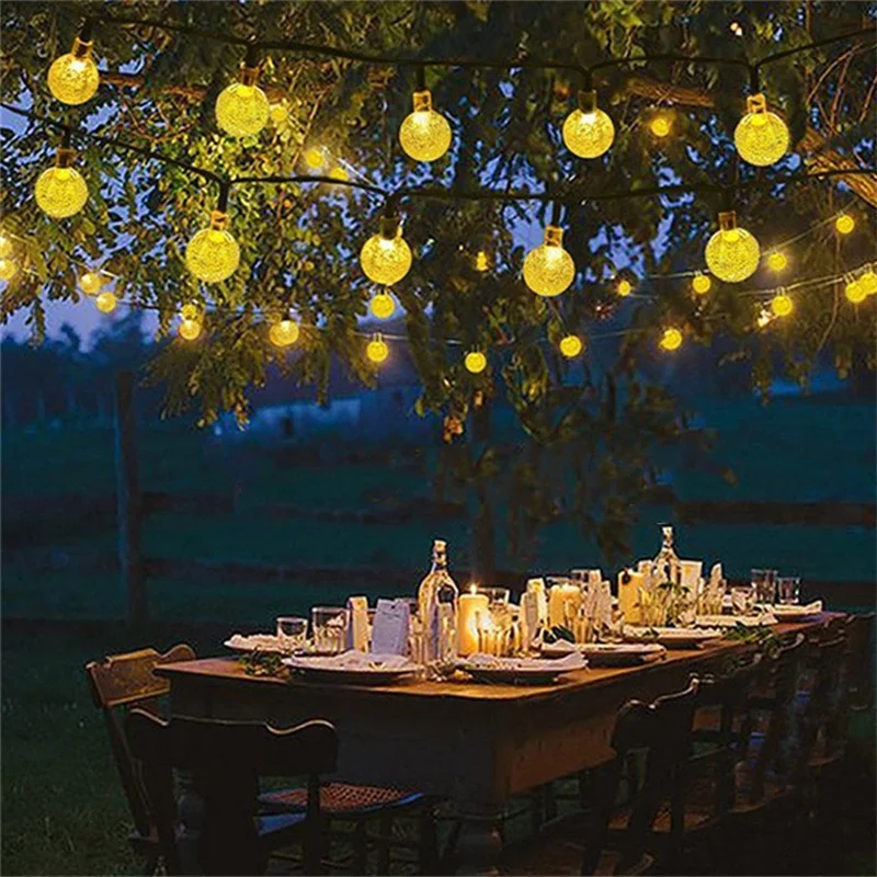 Garden Light 5/7/12m Solar String Light Outdoor LED Crystal Globe Light Solar Fairy for Christmas Wedding Party Decoration
Garden Light 5/7/12m Solar String Light Outdoor LED Crystal Globe Light Solar Fairy for Christmas Wedding Party Decoration
