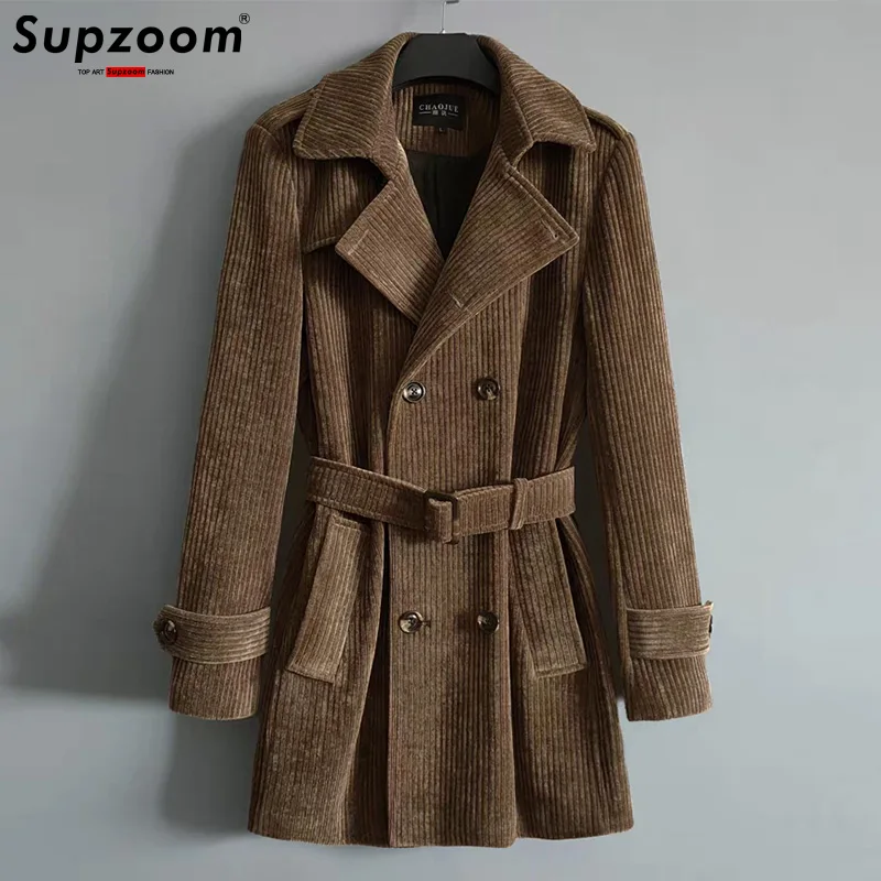Supzoom Fashion New Arrival Casual Thick Corduroy Coat Double Breasted Turn-down Collar Autumn And Winter Trend Loose Jacket
Supzoom Fashion New Arrival Casual Thick Corduroy Coat Double Breasted Turn-down Collar Autumn And Winter Trend Loose Jacket