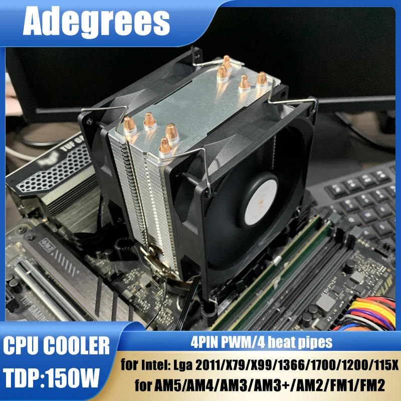 2/4 Heat pipes CPU Air Cooler 90MM 3PIN/4PIN CPU Cooling Fan For Intel LGA 775 1366 1151 1155 1200 1700 2011 X99 AMD AM3 AM4 AM5
2/4 Heat pipes CPU Air Cooler 90MM 3PIN/4PIN CPU Cooling Fan For Intel LGA 775 1366 1151 1155 1200 1700 2011 X99 AMD AM3 AM4 AM5