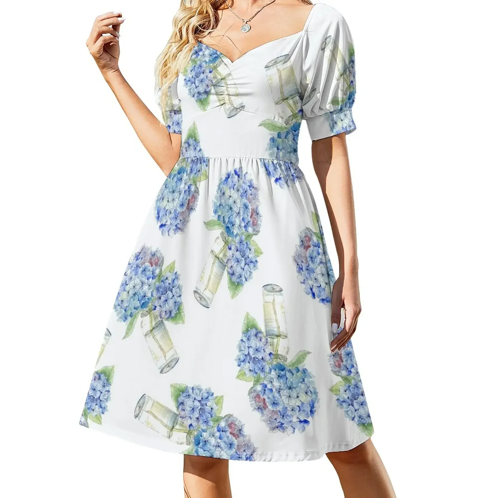 Blue Hydrangea, Still Life Short-Sleeved Dress ladies dresses for special occasions Women's clothing Dress
Blue Hydrangea, Still Life Short-Sleeved Dress ladies dresses for special occasions Women's clothing Dress