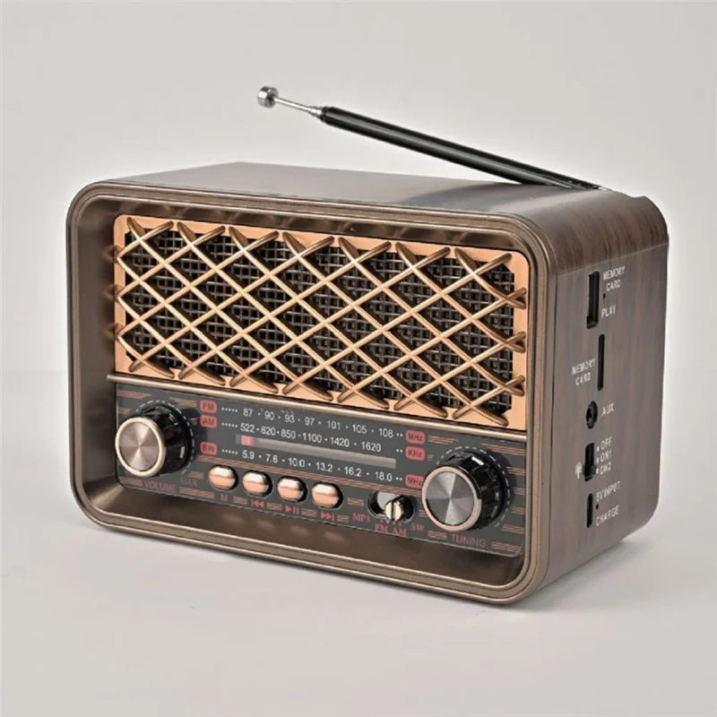 ABSQ-Retro Bluetooth Radio Portable FM/AM/SW Band Receiver With LED Light, TF Card, USB, AUX Support Classic Wireless Speaker
ABSQ-Retro Bluetooth Radio Portable FM/AM/SW Band Receiver With LED Light, TF Card, USB, AUX Support Classic Wireless Speaker
