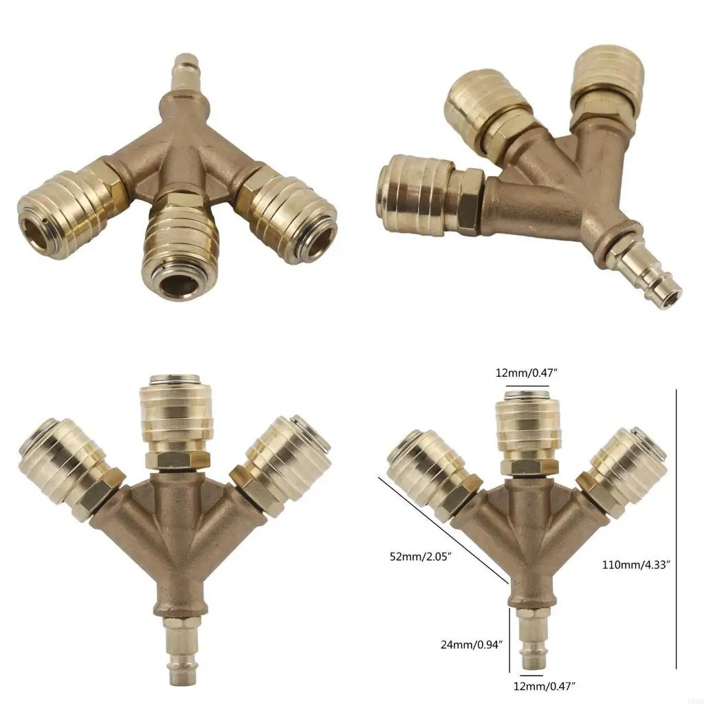 Professional 1/4Inch Air Hose Quick Release Distributor YDistributor Air Distributor Compressed Air Switches Brass Alloy
Professional 1/4Inch Air Hose Quick Release Distributor YDistributor Air Distributor Compressed Air Switches Brass Alloy