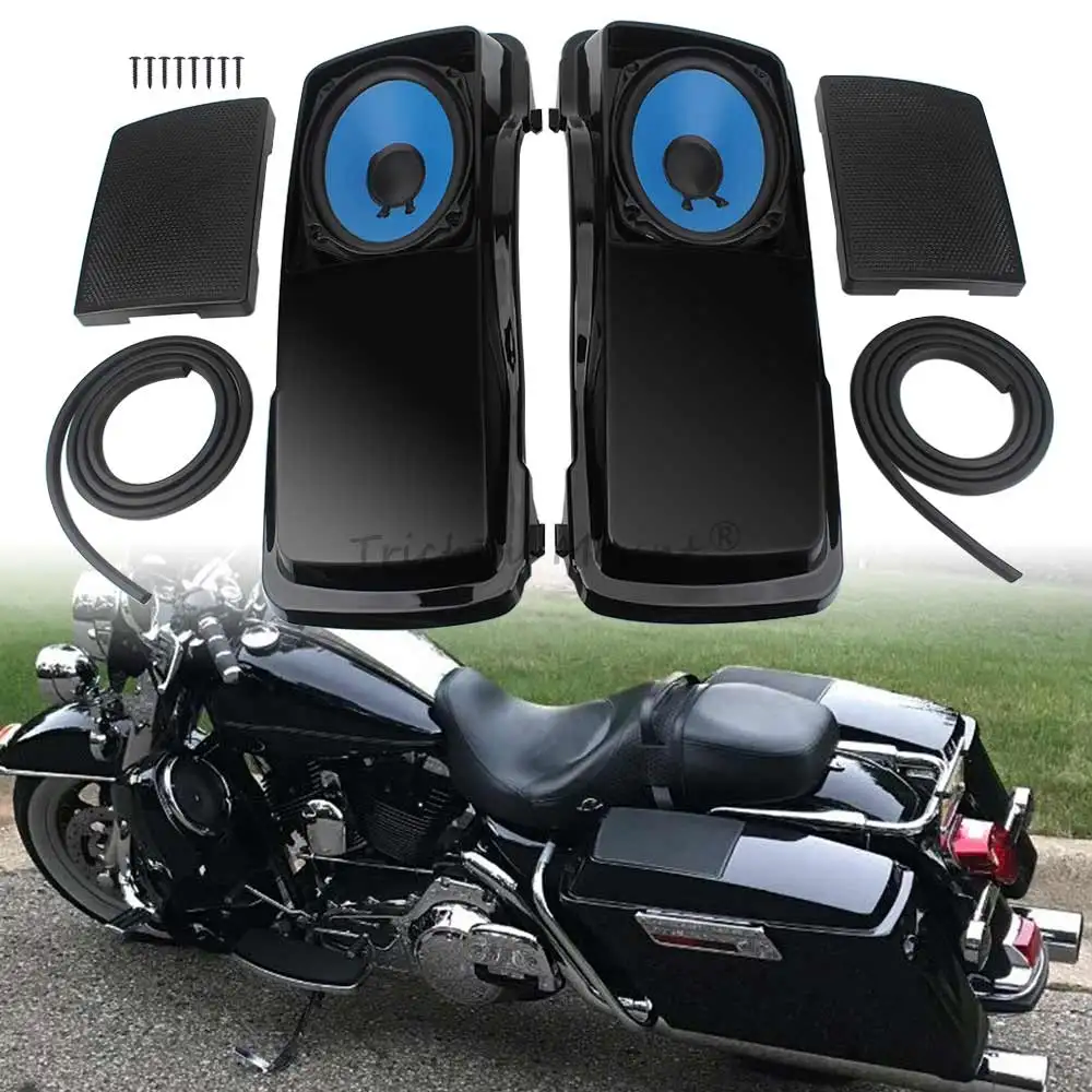 6''x 9'' Saddlebag Speaker Lids with High-Performance Speakers Vivid Black ABS Plastic For Harley Road King FLHR/I 1994-2013
6''x 9'' Saddlebag Speaker Lids with High-Performance Speakers Vivid Black ABS Plastic For Harley Road King FLHR/I 1994-2013