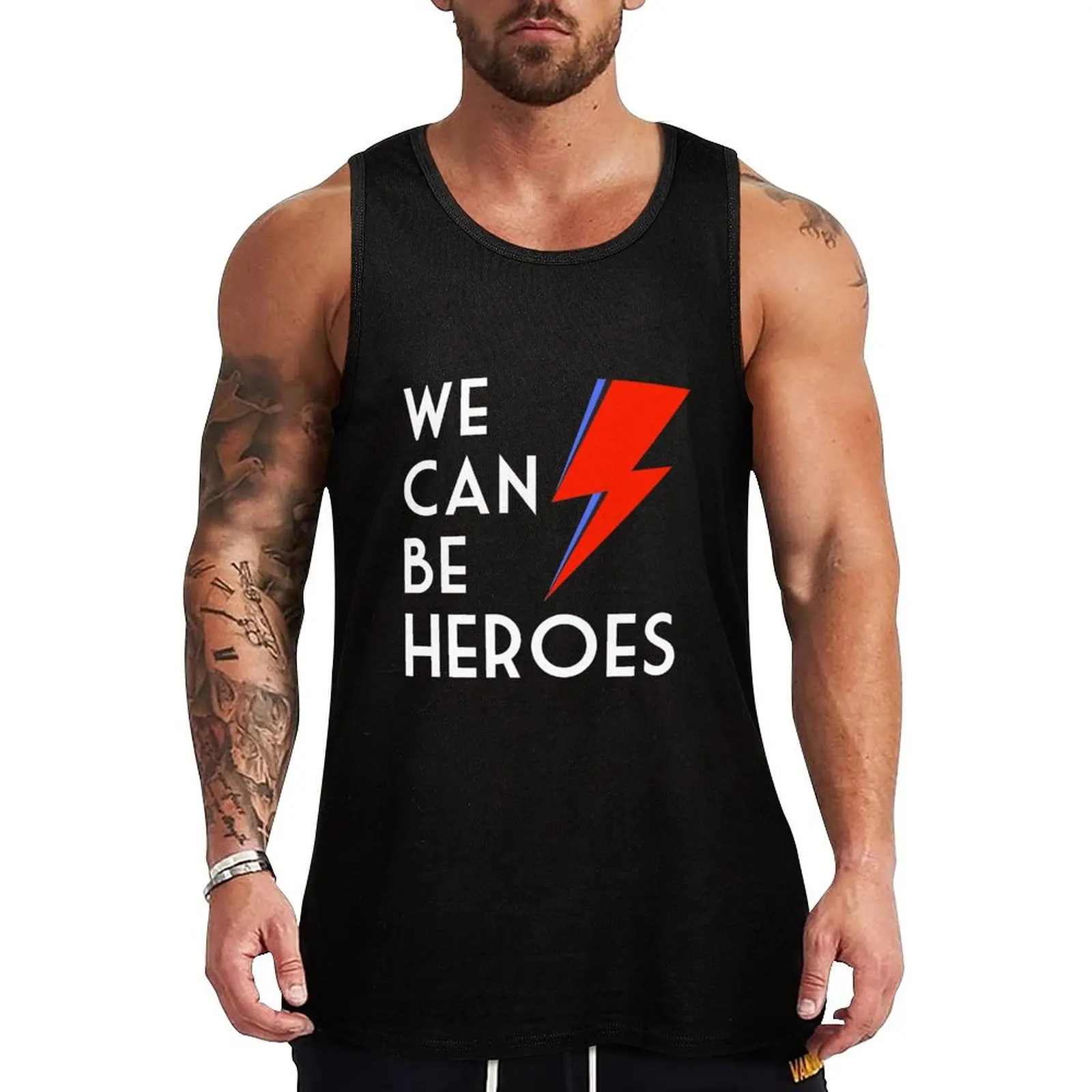 We can be heroes Tank Top mens clothing Bodybuilding clothing man sports t-shirts for men Men's clothes luxury style
We can be heroes Tank Top mens clothing Bodybuilding clothing man sports t-shirts for men Men's clothes luxury style