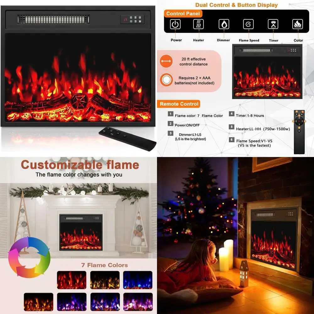 Встраиваемый электрический камин 23, 750/1500 Вт, регулируемое пламя, пульт ДУ, идеально подходит для тумбы под ТВ
Встраиваемый электрический камин 23, 750/1500 Вт, регулируемое пламя, пульт ДУ, идеально подходит для тумбы под ТВ