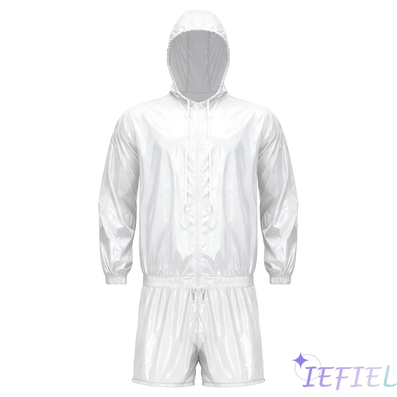 Fashion Waterproof Sweat Outfit for Men Long Sleeve Hooded Front Zip Jacket Windbreaker And Boxer Shorts for Exercise Daily Wear
Fashion Waterproof Sweat Outfit for Men Long Sleeve Hooded Front Zip Jacket Windbreaker And Boxer Shorts for Exercise Daily Wear