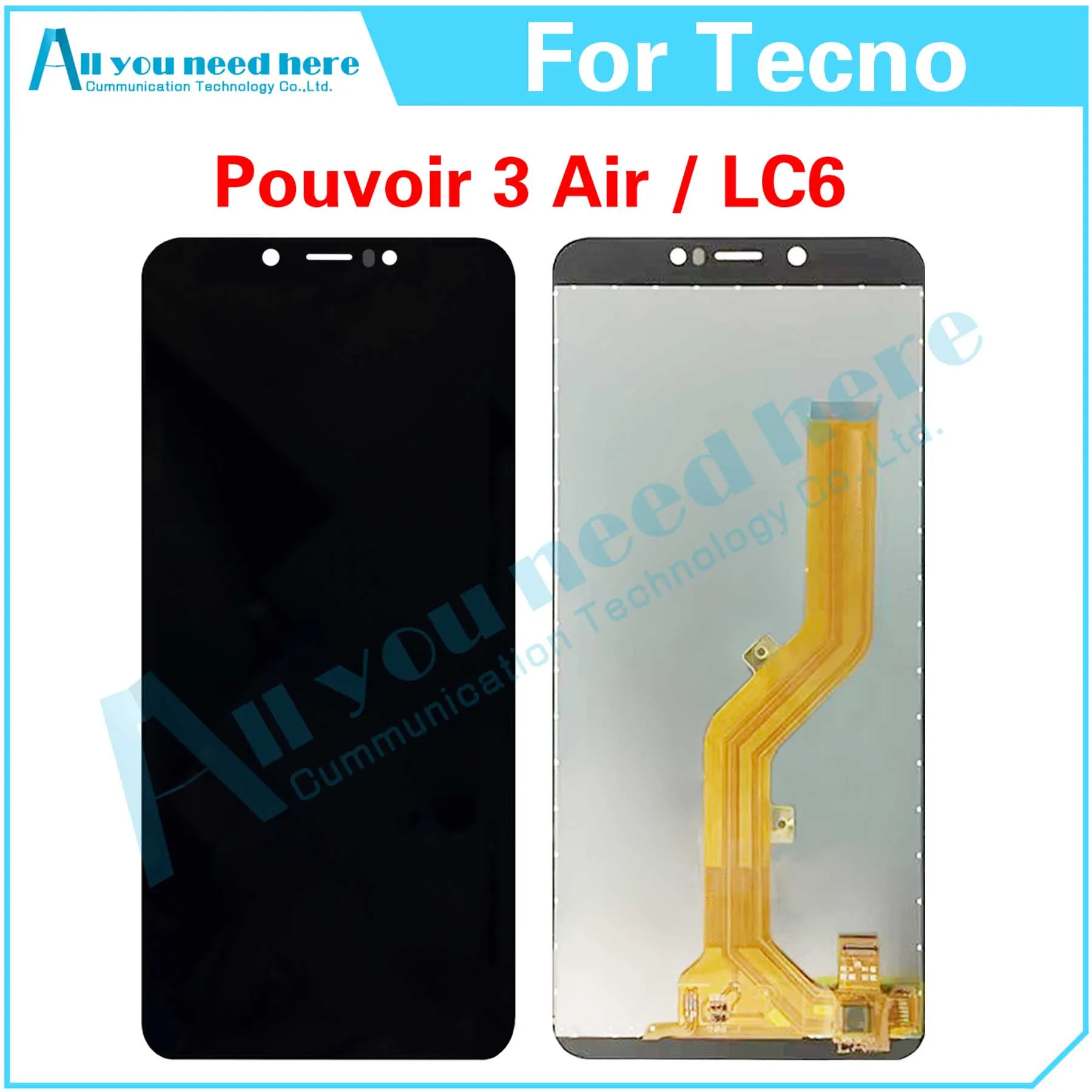 100% Test For Tecno Pouvoir 3 Air LC6 LCD Display Touch Screen Digitizer Assembly For Pouvoir3Air Repair Parts Replacement
100% Test For Tecno Pouvoir 3 Air LC6 LCD Display Touch Screen Digitizer Assembly For Pouvoir3Air Repair Parts Replacement