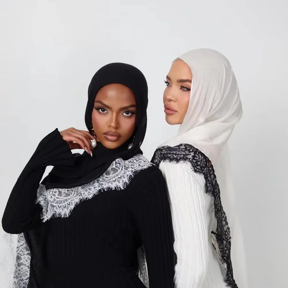 Lace Spliced Solid Color Rayon Scarf Breathable Shawl Hemp and Cotton Solid Color Scarf Headscarf for Women
Lace Spliced Solid Color Rayon Scarf Breathable Shawl Hemp and Cotton Solid Color Scarf Headscarf for Women