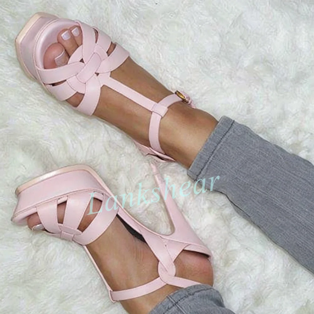 Weave Strappy T-Strap Platform Sandals Ankle Buckle Fastening Retro Roman Cutout Women's Stiletto High Heels Designer Footwear
Weave Strappy T-Strap Platform Sandals Ankle Buckle Fastening Retro Roman Cutout Women's Stiletto High Heels Designer Footwear