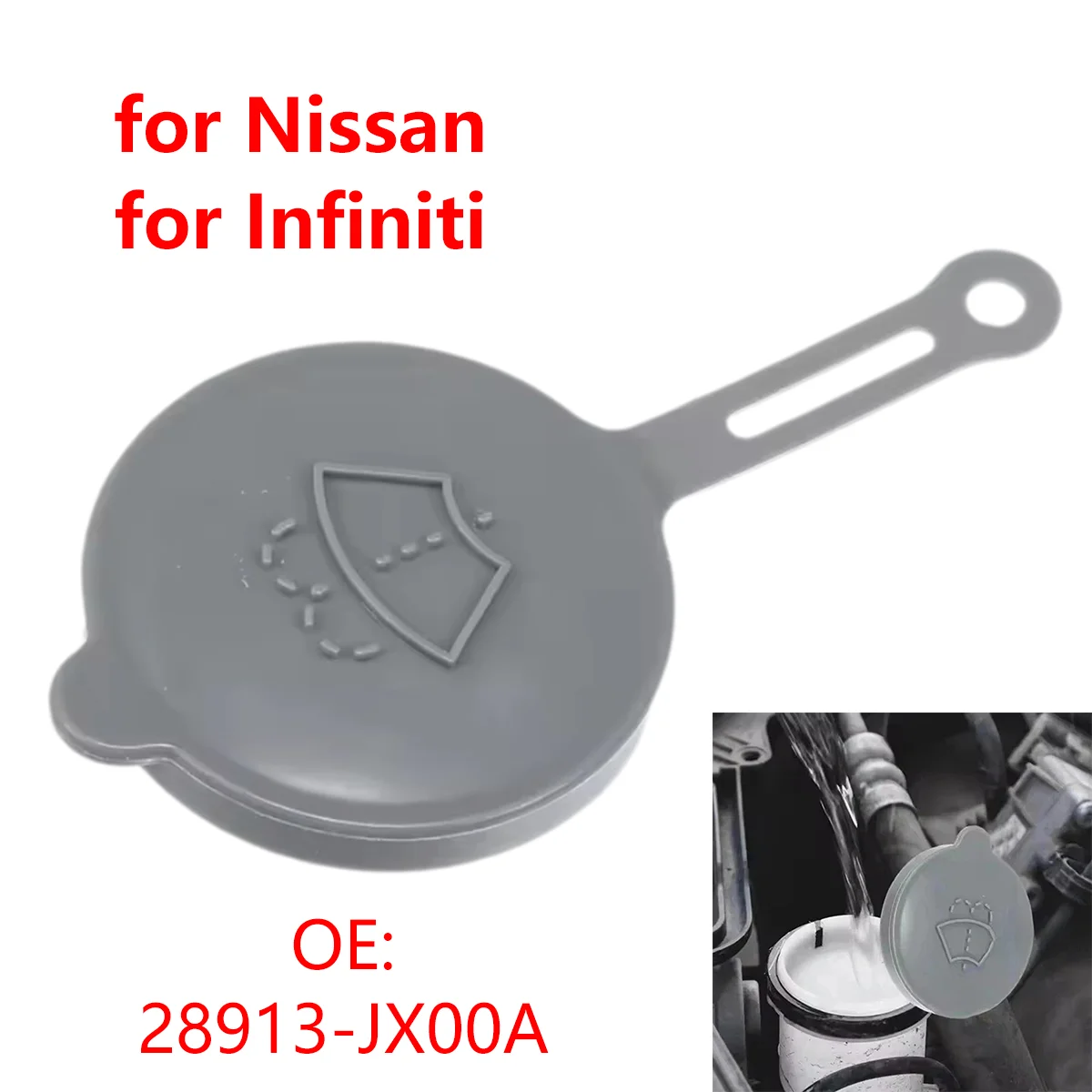 28913-JX00A Car Windshield Wiper Washer Fluid Reservoir Tank Bottle Cap Cover for Nissan 350Z Altima for Infiniti QX56 QX80
28913-JX00A Car Windshield Wiper Washer Fluid Reservoir Tank Bottle Cap Cover for Nissan 350Z Altima for Infiniti QX56 QX80