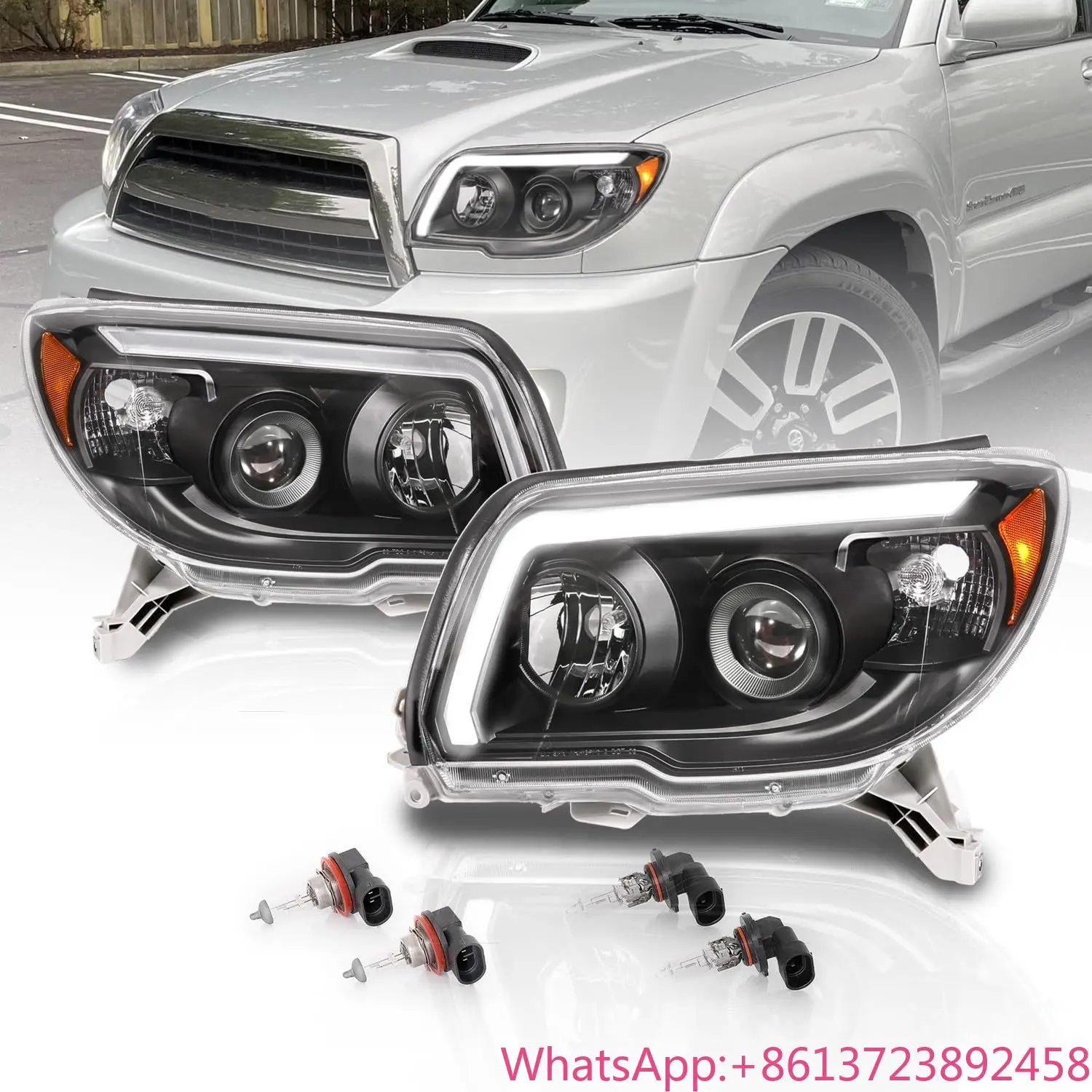 for 2006-2009 Toyota 4Runner LED Tube Bar Projector Black Replacement Headlights Pair - Passenger and Driver Side
for 2006-2009 Toyota 4Runner LED Tube Bar Projector Black Replacement Headlights Pair - Passenger and Driver Side
