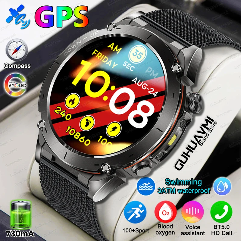New GPS Smart Watch Built-in GPS 1.43" AMOLED Display Four buttons Blood oxygen Compass Make/Receive Phone Calls Smartwatch 2025
New GPS Smart Watch Built-in GPS 1.43" AMOLED Display Four buttons Blood oxygen Compass Make/Receive Phone Calls Smartwatch 2025