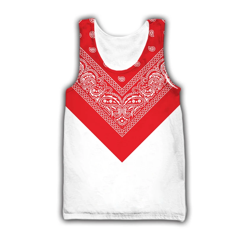 New Bandana Pattern Fashion Men Women Tracksuits Crewneck Hip Hop Vest Size S-7XL Men Tank Top Fitness Custom Tank Top
New Bandana Pattern Fashion Men Women Tracksuits Crewneck Hip Hop Vest Size S-7XL Men Tank Top Fitness Custom Tank Top