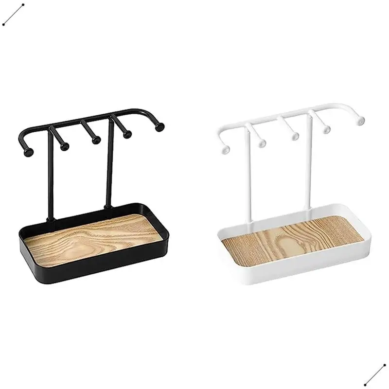 Jewelry Organizer Stand, Necklaces Holder With Wooden Tray, Necklace Display Stand Jewelry Storage Hooks Durable White
Jewelry Organizer Stand, Necklaces Holder With Wooden Tray, Necklace Display Stand Jewelry Storage Hooks Durable White