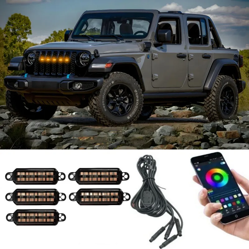 LED Front Grille Light For JEEP wrangler jk cherokee xj Car Daytime Running Light WheelEyebrow Lamp For Pickup Offroad 12V
LED Front Grille Light For JEEP wrangler jk cherokee xj Car Daytime Running Light WheelEyebrow Lamp For Pickup Offroad 12V
