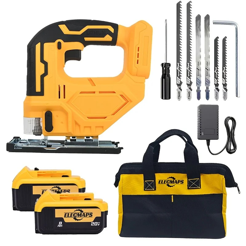 ELECMAPS Father's Gift · Jigsaw for Dewalt 20V Battery (Battery Not Included), Cordless Jigsaw with LED Work Light, 0°-45° Angled Cutting, 3 Orbit Settings for Straight/Curved/Angled/Circular Cutting, Holiday Gift, Gift for Men
ELECMAPS Father's Gift · Jigsaw for Dewalt 20V Battery (Battery Not Included), Cordless Jigsaw with LED Work Light, 0°-45° Angled Cutting, 3 Orbit Settings for Straight/Curved/Angled/Circular Cutting, Holiday Gift, Gift for Men