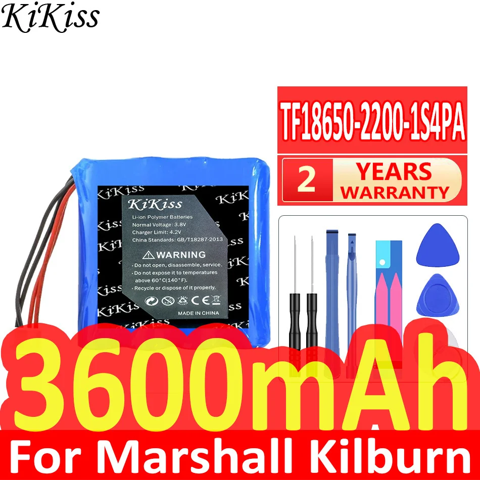 Мощный аккумулятор KiKiss емкостью 3600 мАч TF18650-2200-1S4PA для Marshall Kilburn
Мощный аккумулятор KiKiss емкостью 3600 мАч TF18650-2200-1S4PA для Marshall Kilburn
