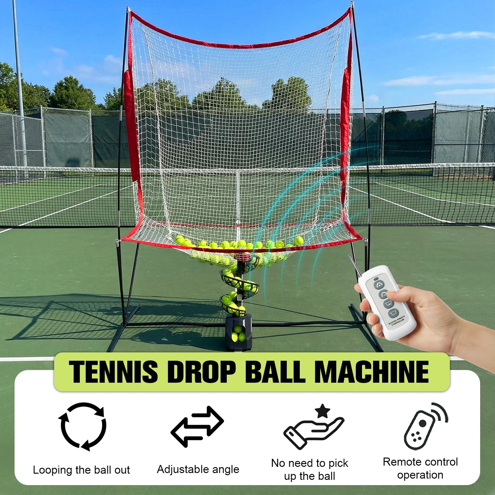 Portable Pickleball with 10 Pickleballs 5 Adjustable Angles 2 Power Level for All-Levels Ages Beginners Kids Coaches
Portable Pickleball with 10 Pickleballs 5 Adjustable Angles 2 Power Level for All-Levels Ages Beginners Kids Coaches